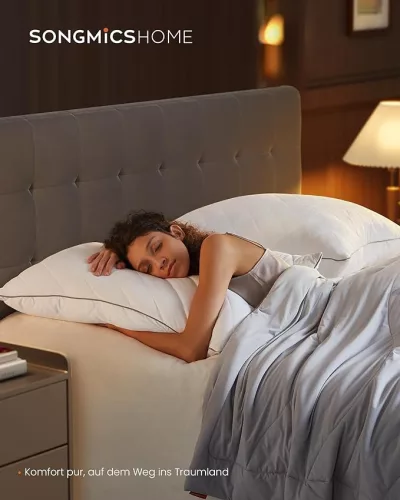 Párna szett, 2 db, 80 x 80 cm, hűsítő puha borítással, 1200 g töltettel, fehér