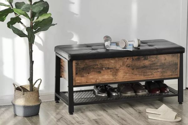 barna cipőtároló pad